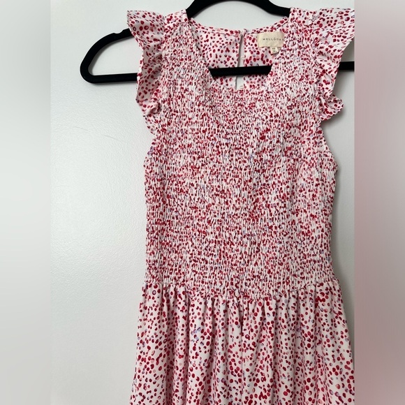 MELLODAY Dresses & Skirts - Melloday polkadot smocked ruffle sleeve maxi dress